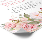 Rosa Blüten Blüte Wie groß ist Mama's Bauchspiel Poster (Ecke)