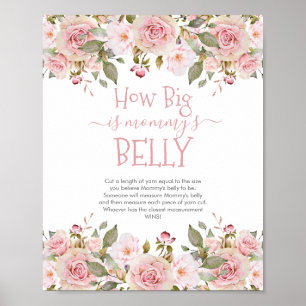 Rosa Blüten Blüte Wie groß ist Mama's Bauchspiel Poster