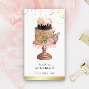 Rosa Blüten-Cake-Gebäck-Chef-Bäckerei Visitenkarte