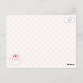 Rosa Blüten "Danke. Postkarte (Rückseite)