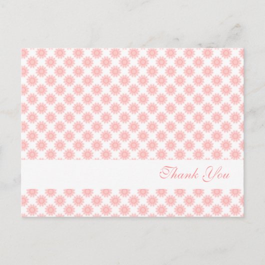 Rosa Blüten "Danke. Postkarte (Vorderseite)
