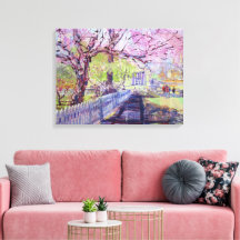 Rosa Blüten des Redbud Baumes in Williamsburg Virg