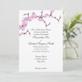 Rosa Blüten, die Einladung Wedding sind (Stehend Vorderseite)