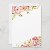 Rosa Blüten Einladung (Rückseite)