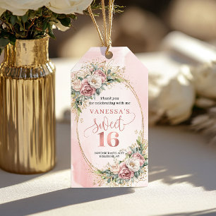 Rosa Blüten Eukalyptus 16. Geburtstag Geschenkanhä Geschenkanhänger