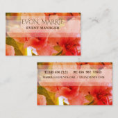 Rosa Blüten florentale Busenkarte Visitenkarte (Vorne/Hinten)