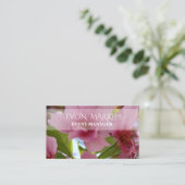 Rosa Blüten florentale Busenkarte Visitenkarte (Stehend Vorderseite)