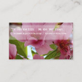 Rosa Blüten florentale Busenkarte Visitenkarte (Rückseite)