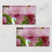 Rosa Blüten florentale Busenkarte Visitenkarte (Vorne/Hinten)