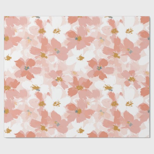 Rosa Blüten Frühlings-Geschenkpapier Geschenkpapier (Flach)