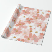 Rosa Blüten Frühlings-Geschenkpapier Geschenkpapier (Ungerollt)