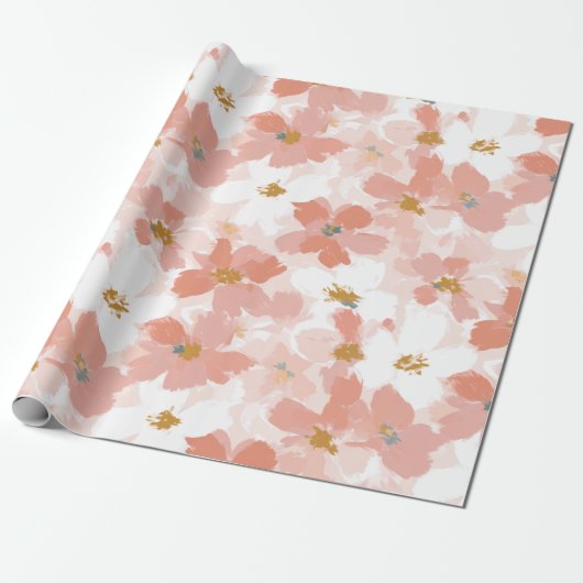 Rosa Blüten Frühlings-Geschenkpapier Geschenkpapier (Ungerollt)