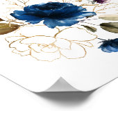 Rosa Blüten Gewinner 1. Geburtstag Begrüßungszeich Poster (Ecke)