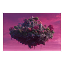 Rosa Blüten-Himmel-Zitadelle