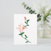 Rosa Blüten, Hokusai japanische Kunst Postkarte (Stehend Vorderseite)