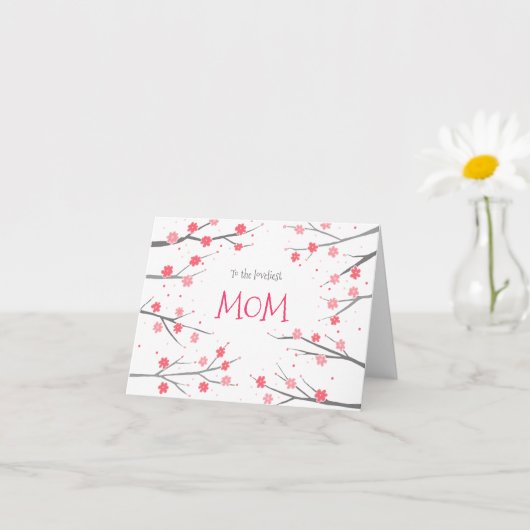 Rosa Blüten Hübscher Tag der Blütenmütter Karte (Kleines Gewächs)
