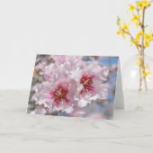 Rosa Blüten Karte (Gelbe Blume)