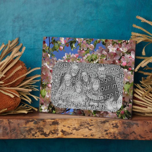 Rosa Blüten kreieren Ihr eigenes Foto Fotoplatte (Seite)