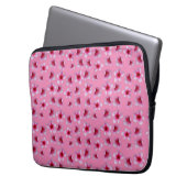 Rosa Blüten, Laptop-Sieb Laptopschutzhülle (Vorderseite Links)