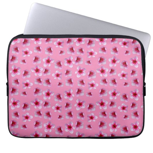 Rosa Blüten, Laptop-Sieb Laptopschutzhülle (Vorderseite)