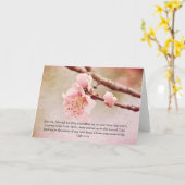 Rosa Blüten mit Kunstkarte Karte (Gelbe Blume)