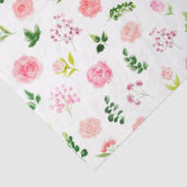 Rosa Blüten mit Laub Seidenpapier (Detail)
