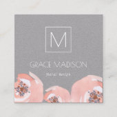 Rosa Blüten Quadratische Visitenkarte (Vorderseite)