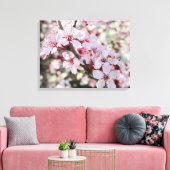 Rosa Blüten roten Stiele. Leinwanddruck (Insitu (Wohnzimmer))