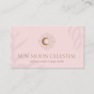 Rosa Blüten-Schattierungs-Energie-Heilende Sonne Visitenkarte
