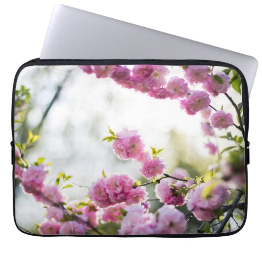 Rosa Blüten schön Laptopschutzhülle (Vorderseite)