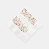 Rosa Blüten Serviette (Ecke)