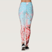 Rosa Blüten und fliegende Blütenblätter (oder Schn Leggings (Rückseite)