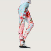 Rosa Blüten und fliegende Blütenblätter (oder Schn Leggings (Rechts)