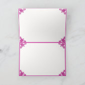 Rosa Blüten und Geishas Karte (Innenseite)