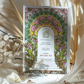 Rosa Blüten und gelbe Akzente Save the Date Einladung