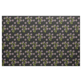 Rosa Blüten und Schwarz mit Limonen Stoff (Fat Quarter (45,7 x 55,9 cm))