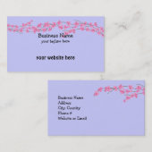 Rosa Blüten Visitenkarte (Vorne/Hinten)