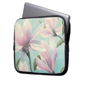 Rosa Blüten vom Süden Laptopschutzhülle (Vorderseite Links)