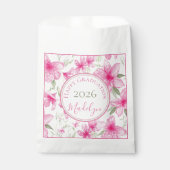 Rosa Blüten | Wasserfarbe Azalee | Abschluss Geschenktütchen (Vorderseite)