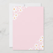 Rosa Blütenaqiqah Einladung (Rückseite)