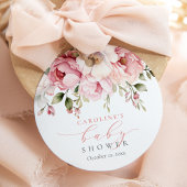 Rosa Blütenbaby in Bloom Girl Baby Dusche Geschenkanhänger