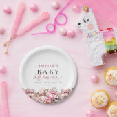 Rosa Blütenbaby in Bloom Girl Baby Dusche Pappteller (Party)