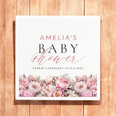 Rosa Blütenbaby in Bloom Girl Baby Dusche Serviette