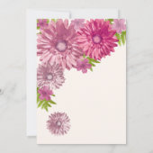 Rosa Blütenbaby in Blütenbrunch-Dusche Einladung (Rückseite)