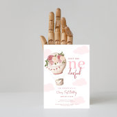 Rosa Blütenballon Heißluftballon Onederday 1. Gebu Einladung