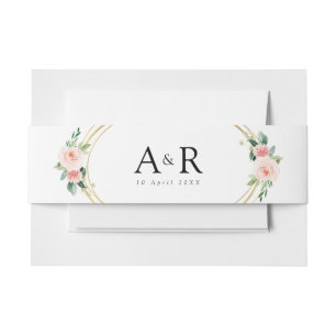 Rosa Blütenband Einladungsbanderole