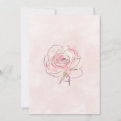 Rosa Blütenbäume Aquarellbäume Hochzeit Einladung (Rückseite)