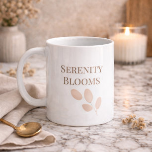 Rosa Blütenblatt Schrift Klassischer Becher, 325 m Kaffeetasse