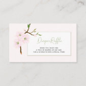 Rosa Blütenblatt Tombola Kinderdusche Begleitkarte (Vorderseite)