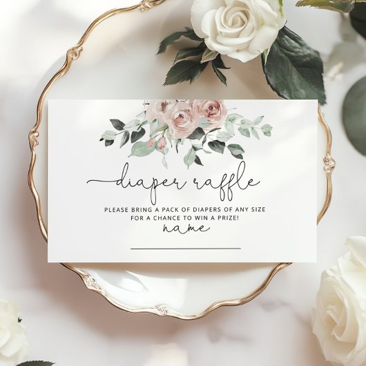 Rosa-Blütenblatt-Verlosung Begleitkarte